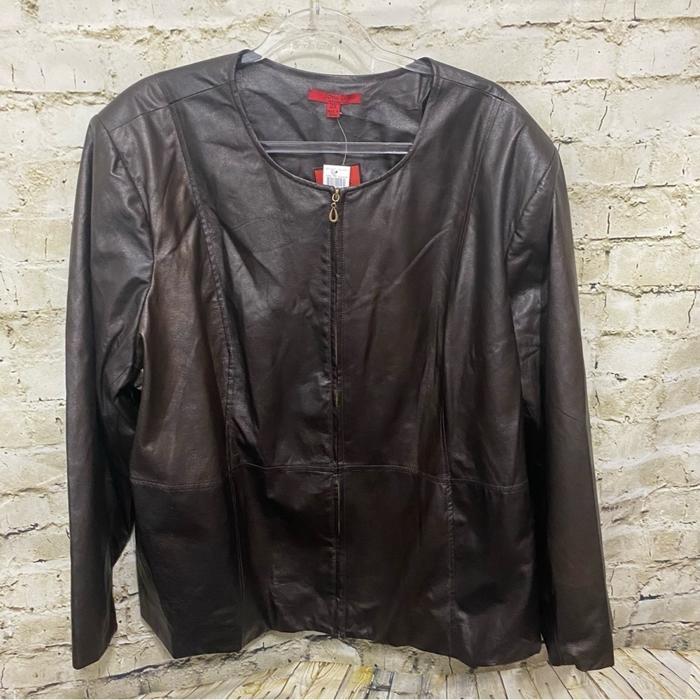 NWT Joni B Brown Bronze Lightweight Zip Up Jacket